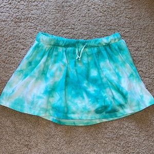 Girls Blue Tie-dye Skort